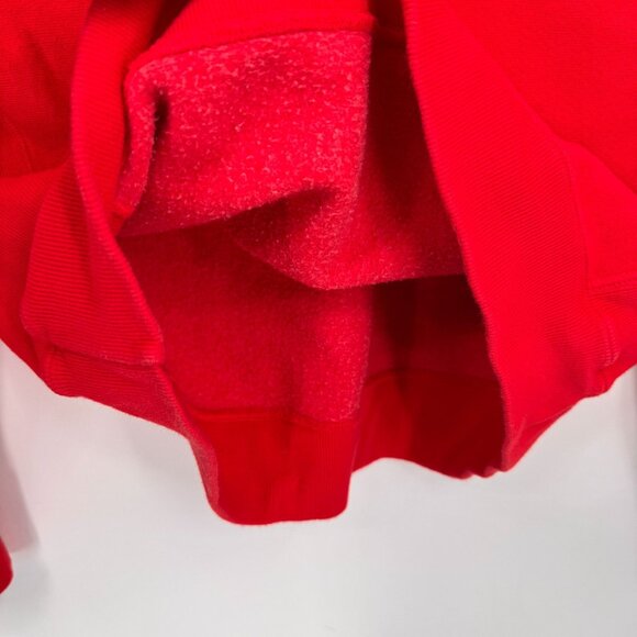 Champion Logo Reverse Weave Sweatshirt Womens Medium Red Cotton‎ Polyester - Picture 9 of 9